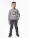 Hashtag Kids Sweatpants Set Gray 2pcs