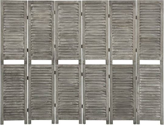 vidaXL Dekorativer Raumteiler Hölzernes mit 6 Paneelen 214x166cm
