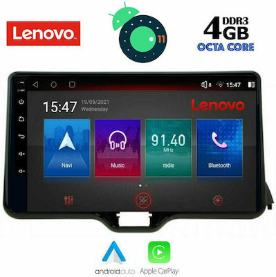 Lenovo Car-Audiosystem für Toyota Yaris 2020+ (Bluetooth/USB/AUX/WiFi/GPS/Apple-Carplay) mit Touchscreen 10.1"