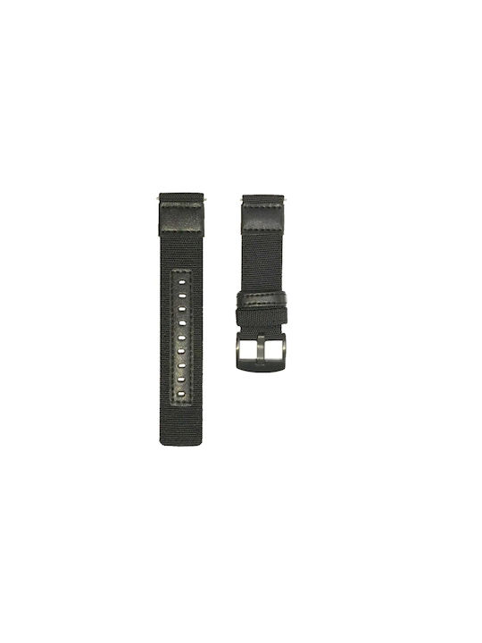 Curea Nylon Canvas Black Buckle Amazfit Bip / Bip U / Bip S - Negru