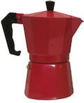 16226-R Stovetop Espresso Pot 6Cups Roșu