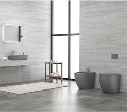 Karag Plastic Soft Close Toilet Slim Seat Grey Matt Milos 44cm