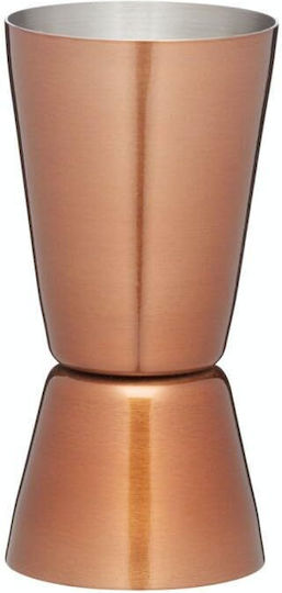 Двойна Мерител за алкохолни напитки с вместимост 25/50мл Бронз
