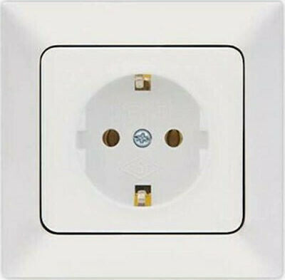 Power Socket White 1pcs