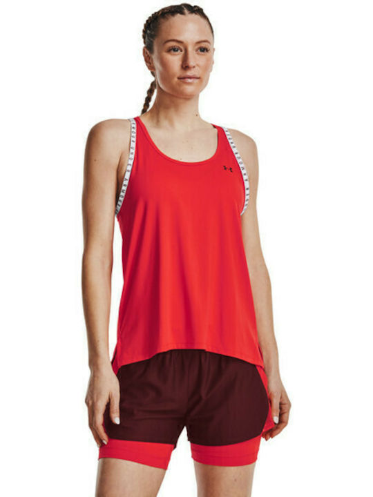 Under Armour Knockout Women's Athletic Blouse Sleeveless Coral