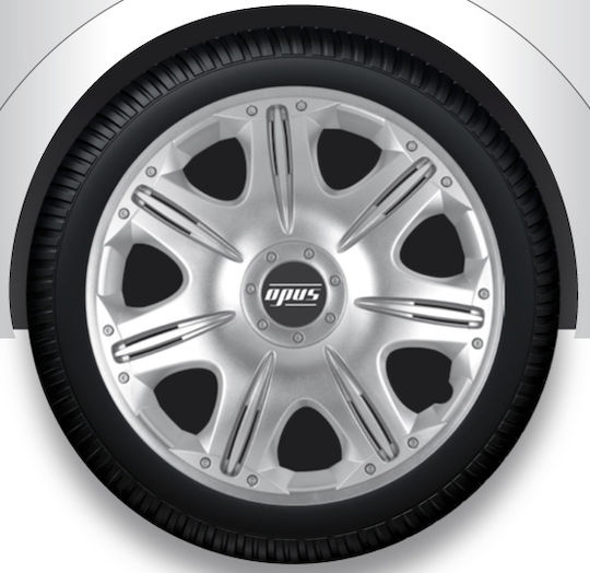 4Racing Car Hubcap Set Opus 15" 1pc Silver