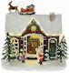 Iliadis Christmas Illuminated Decorative House with Battery 23x20x15cm. Santa Claus house