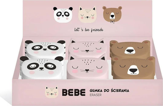 interDRUK Eraser for Pencil and Pen Cute Animals (Μiscellaneous Designs/Colors) 1pcs
