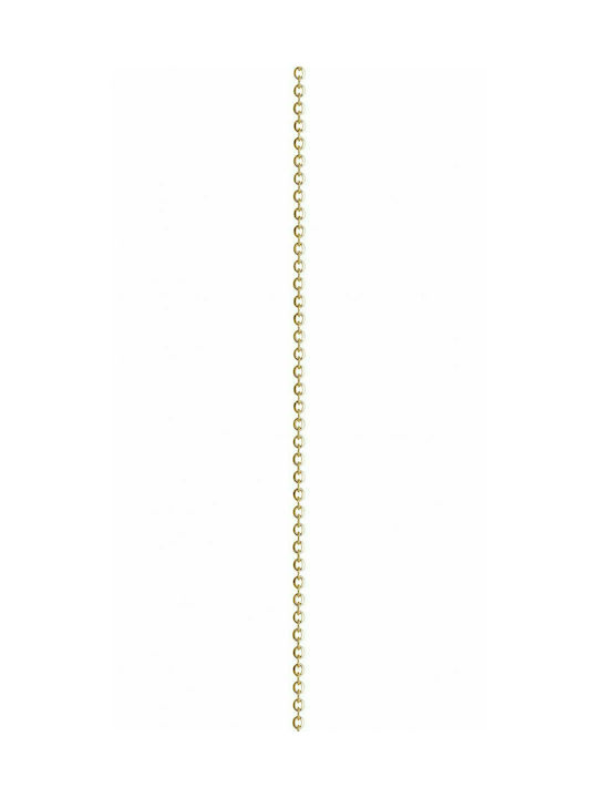 Mertzios.gr Goldene Kette Nacken 14K Dünne mit einer Dicke von 1.6mm und einer Länge von 50cm