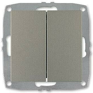 Mono Electric Recessed Wall Switch Lighting Two-Way without Frame Gray