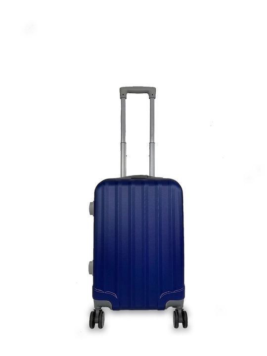 Santorini 01000440 Cabin Travel Suitcase Hard Blue with 4 Wheels Height 55cm 01000440