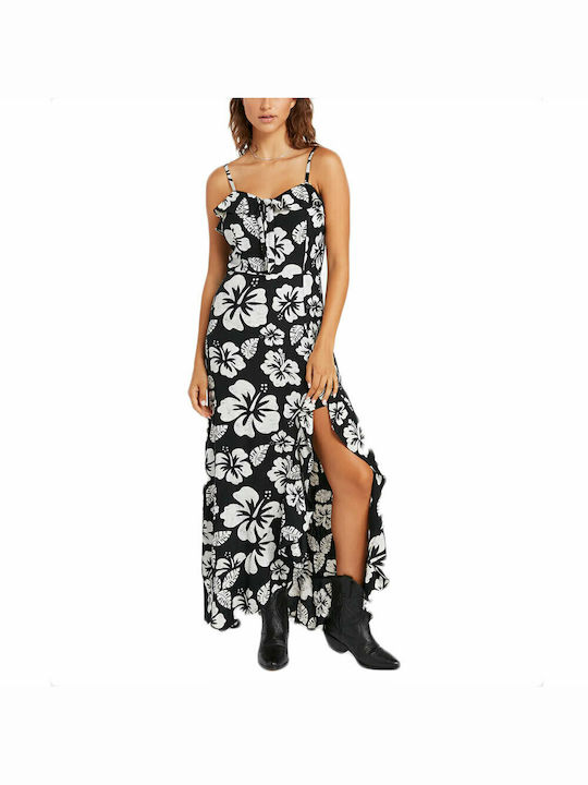 Volcom Coco Ho Maxi Kleid mit Schlitz Schwarz