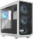 Fractal Design Meshify 2 Midi Tower Computer Case with Window Panel and RGB Lighting White TG Clear Tint