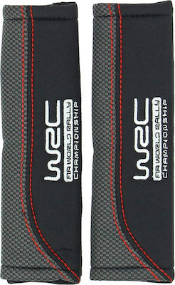 WRC Set of 2pcs Car Seat Belt Pads Black WRC