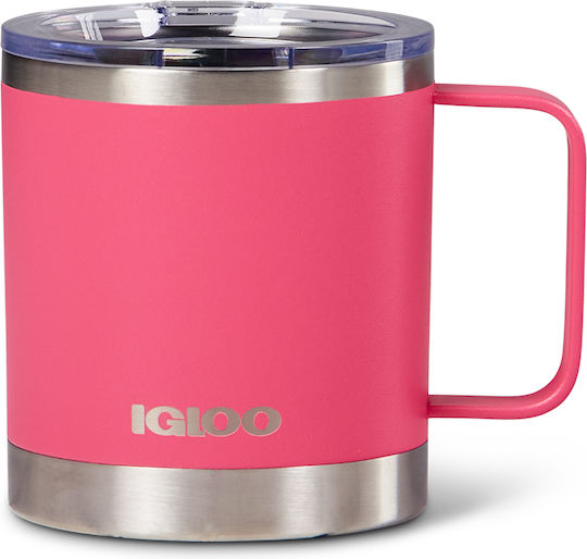 Igloo Igloo Stainless Steel Thermos Bottle 400ml Pink with Mouthpiece