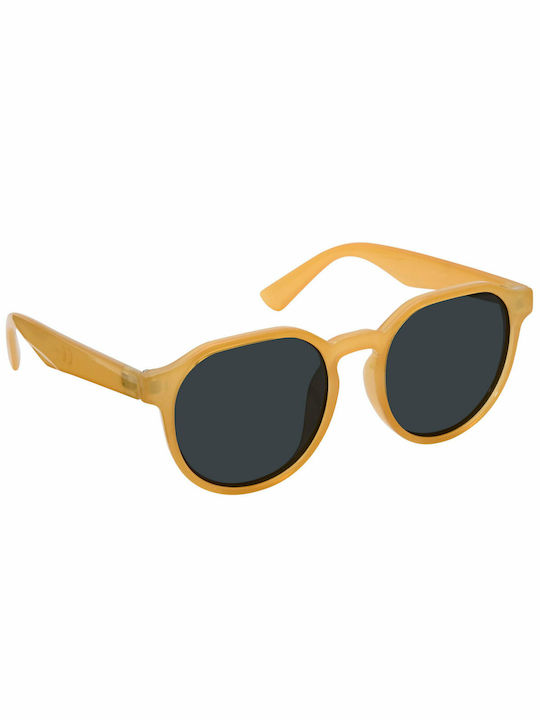 Eyelead L702 Sunglasses with Yellow Tartaruga Plastic Frame and Black Polarized Lens
