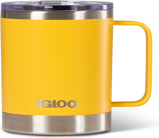 Igloo Tumbler Ποτήρι Θερμός Ανοξείδωτο 400ml Κίτρινο με Επιστόμιο