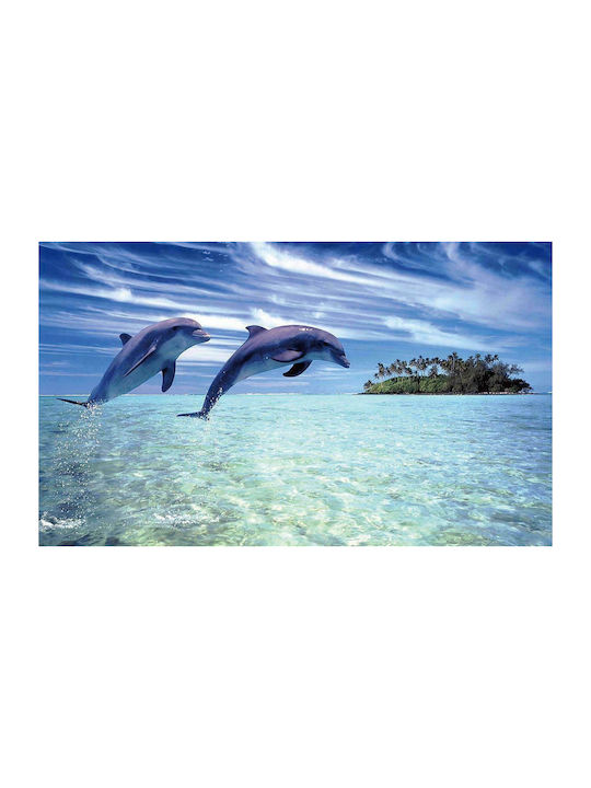 Dimcol Αντιολισθητικό Πατάκι Μπάνιου Dolphins 260 33463058004 Πολύχρωμο 50x85εκ.