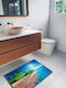 Dimcol Non-Slip Bath Mat Hawaii 257 33463065001 Colorful 60x100cm
