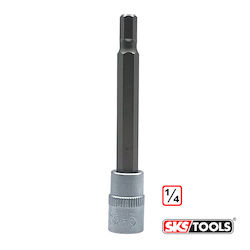 SKS Tools Дълъг Битов ключ с Allen връх и Квадратно Гнездо 1/4'' Размер H5x70мм 1бр SKS Tools Дълъг Битов ключ с Allen връх и Квадратно Гнездо 1/4'' Размер H5x70мм 1бр