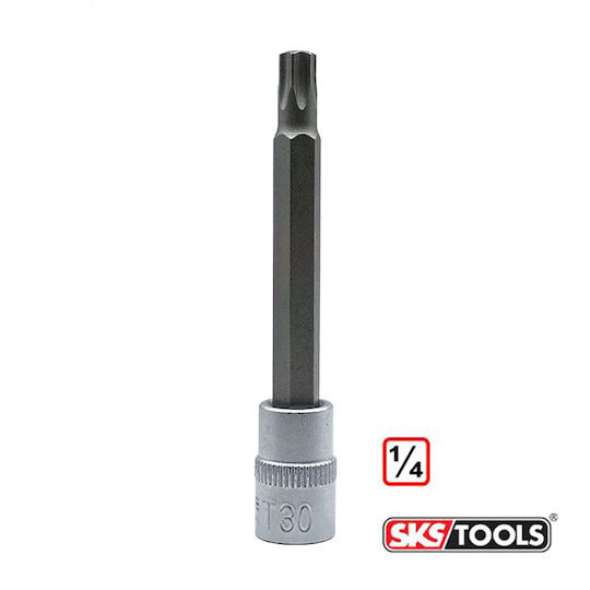 SKS Tools Spritzfilter Wasserhahn Bit-Stecknuss mit Inbusschlüssel-Bit und Antriebsvierkant 1/4'' 1Stück