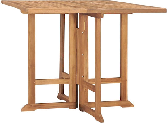Garten- und Terrassentisch aus Teak Zusammenklappbar Braune 90x90x75cm