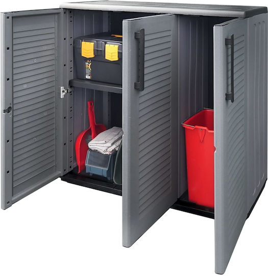 Plastic 102x37x84cm Grey / Black Plastic 102x37x84cm Grey / Black