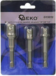 Geko Adapter with Input HEX and Output 1/2'' / 1/4'' / 3/8'' 3pcs G15010