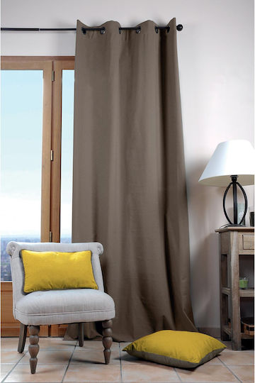 Κουρτίνα με Τρουκς S-F Duo Taupe 135x240εκ.