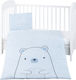 Kikka Boo Baby Crib Bedding Set Bear With Me 5pcs Blue