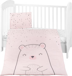 Kikka Boo Baby Crib Bedding Set Bear With Me 5pcs Pink