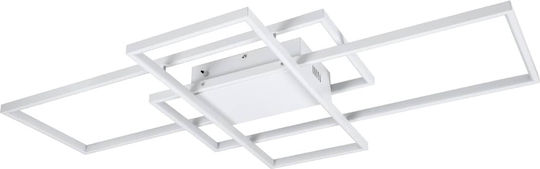 GloboStar Quadra Plafonieră de Tavan 105buc Albă cu LED Integrat și Telecomandă