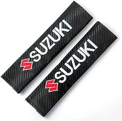 Autositzgurt-Pads Carbon Suzuki Schwarz 2Stück