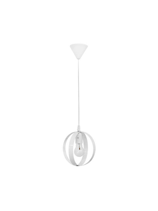 Heronia LAMA/18 1/L PENDEL Μοντέρνο Κρεμαστό Φωτιστικό Μονόφωτο με Ντουί E27 σε Λευκό Χρώμα
