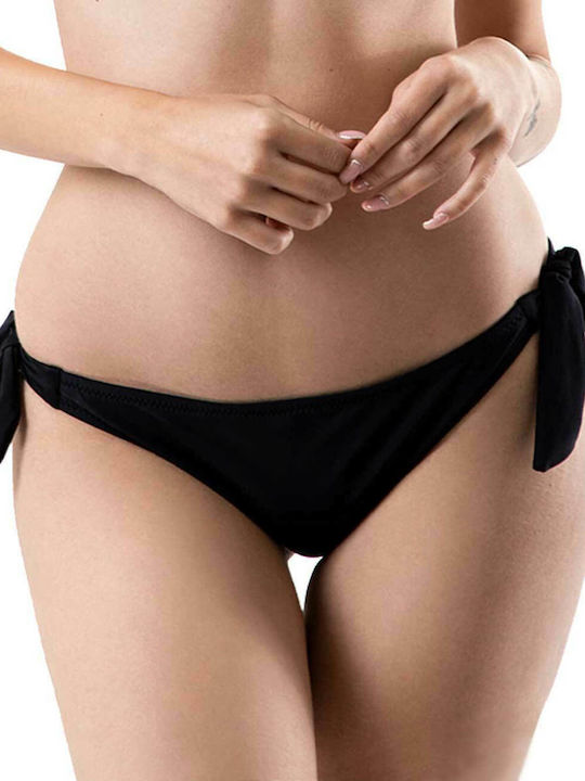 Primo Emporio Bikini Slip με Κορδονάκια Μαύρο