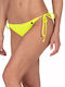 Bikini Slip με Κορδονάκια Κίτρινο