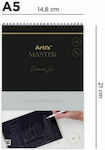 Black Paper Block Artix Artix A5 200gr 20 sheets PB1023