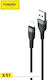 Foneng X51 Плетена USB-A към Lightning кабел Черен 2м