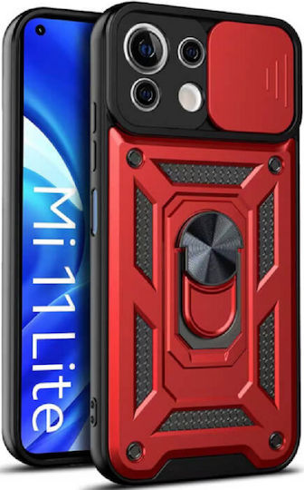 Bodycell Armor Slide Back Cover Plastic Red (Xiaomi Mi 11 Lite / 11 Lite 5G / 11 Lite 5G NE)