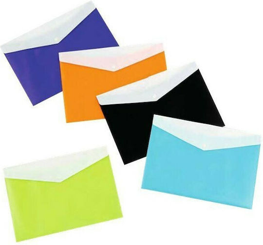 Viquel Folder with Button for Paper A4 (Μiscellaneous colours)