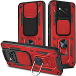 Bodycell Armor Slide Plastic Back Cover Durable Red (Poco X3 NFC / X3 Pro)