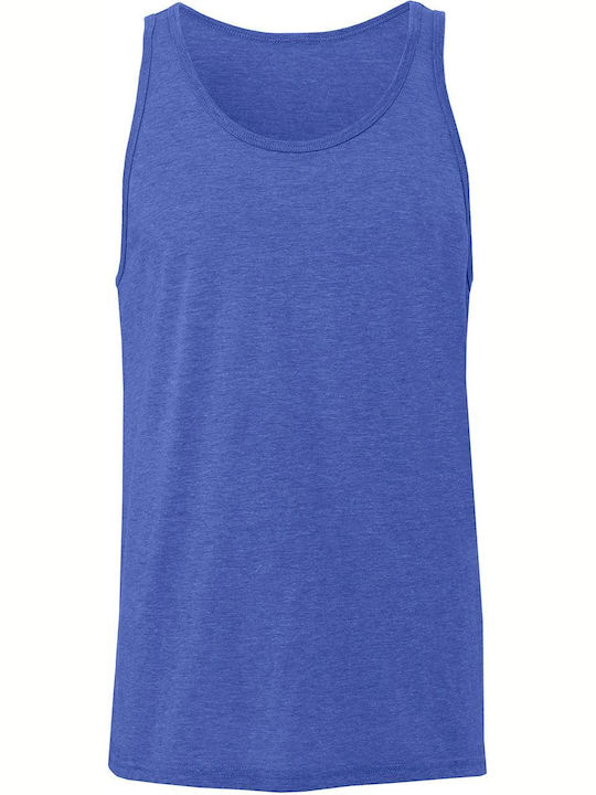 Unisex Jersey Tank Bella 3480 True Royal Triblend