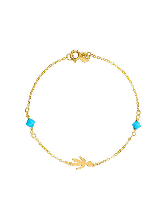 Children's bracelet Gold K14 IPB-20426