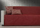Cotone Sofa Throw Three-Seater Chenille 170x300cm Burgundy