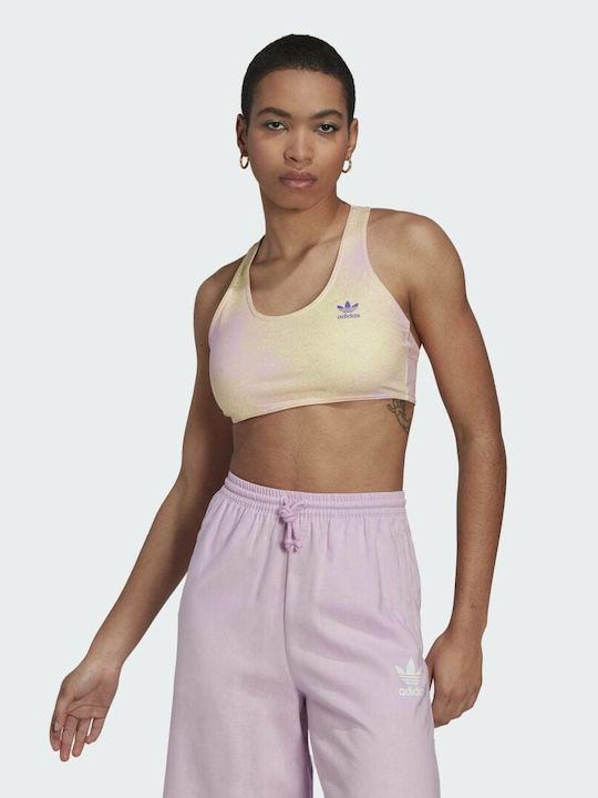 adidas Γυναικείο Αθλητικό Μπουστάκι Bliss Lilac / Almost Yellow