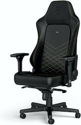 Noblechairs Hero Artificial Leather Gaming Chair with Adjustable Arms Black/Gold