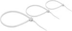 Pack of 100pcs White Plastic Cable Ties 430x4.5mm 2428