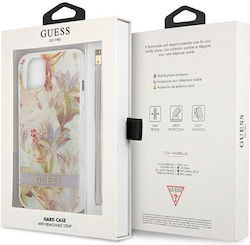 Guess Flower Back Cover Plastic with Strap Purp...
