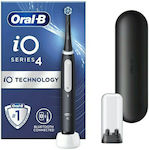 Oral-B IO Series 4 Periuță de dinți electrică cu cronometru, senzor de presiune și husă de călătorie Black