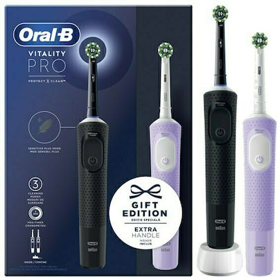 Oral-B Vitality Pro Duo Pack Elektrische Zahnbürste Black & LIlac